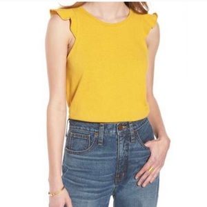 Madewell | Mustard Yellow Knit Top